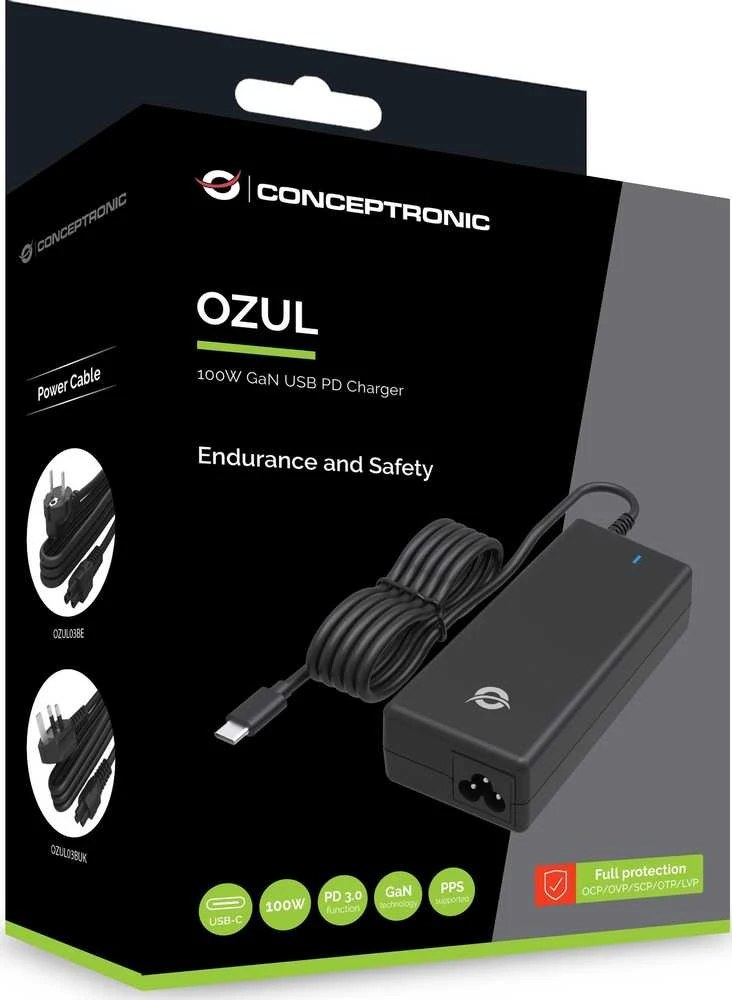 Conceptronic 100W GaN įkroviklio pakuotė