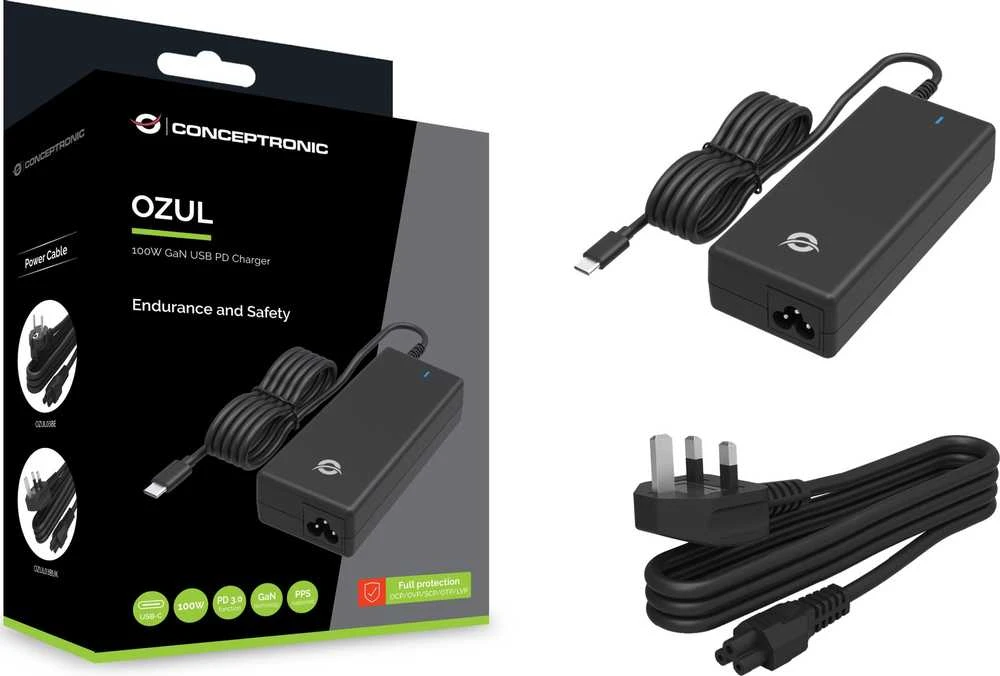 Conceptronic 100W GaN įkroviklis su USB-C laidu
