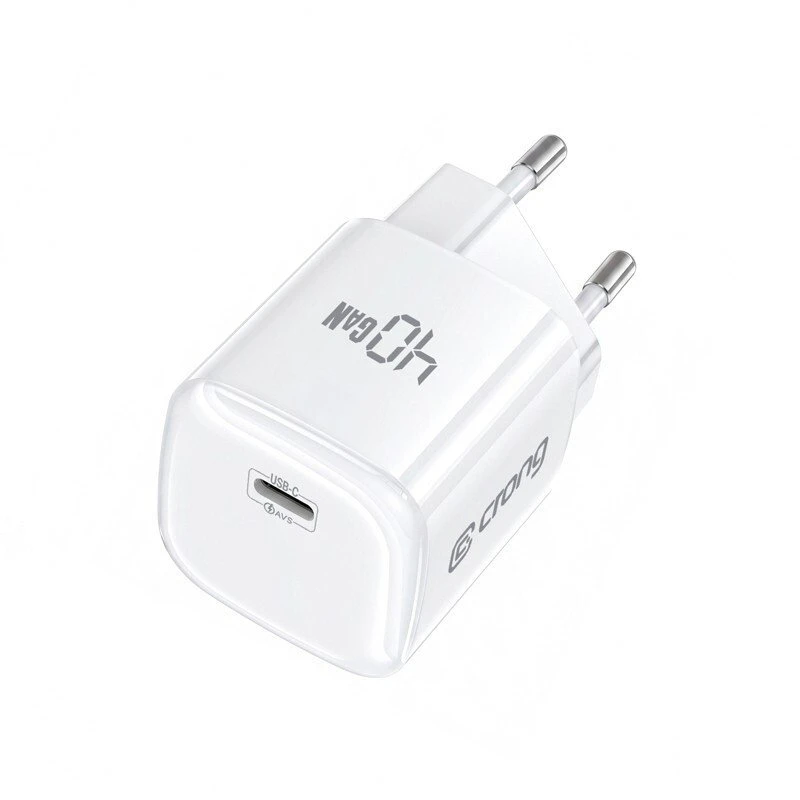Crong NEO GaN įkroviklis USB-C 40 W, baltas