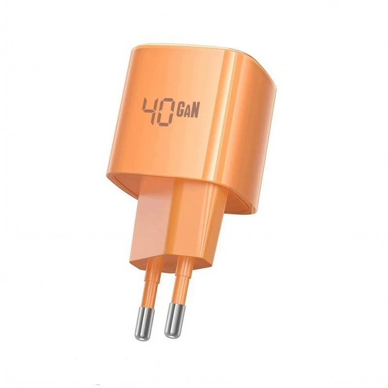 Crong NEO GaN įkroviklis USB-C 40 W, oranžinis