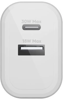 Įkroviklis dbramante re-charge Maitinimo šaltinis 30 Watt 2 Wyjścia (24 pin USB-C, USB Typ A) balta Europa