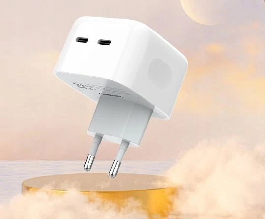 Įkroviklis DC20 2x USB-C 35W Baltas (35322)