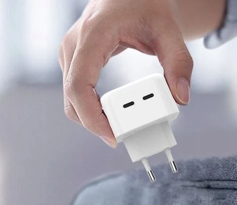 Įkroviklis DC20 2x USB-C 35W Baltas (35322)