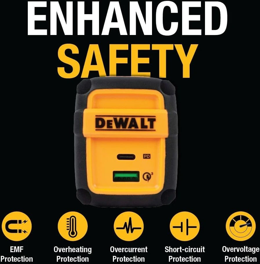 Įkroviklis Dewalt DXMA131-0873-DWG 1x USB-A 1x USB-C (DXMA131-0873-DWG)