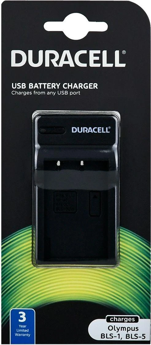Duracell įkroviklis su USB laidu, skirtas DR9964/Olympus BLS-5