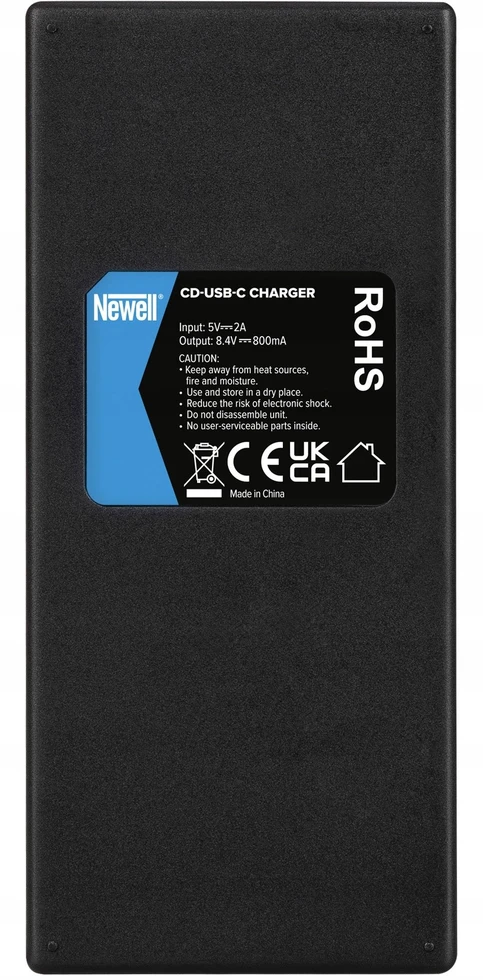 Įkroviklis - Newell CD-USB-C Trijų Kanalų Įkroviklis Canon LP-E6 Baterijoms USB-C, Micro USB, Juodas