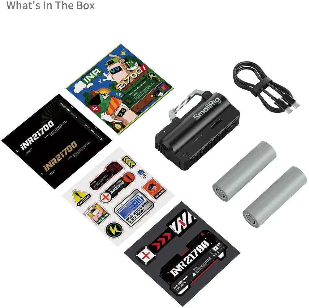 Įkroviklis do aparatu Eneride SmallRig 10000mAh Baterija and Charger Kit for 21700 Baterija Juodas (6091)