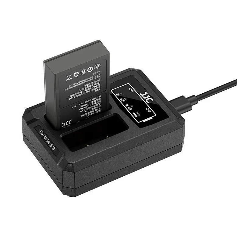 Įkroviklis do aparatu JJC Podwójna Įkroviklis Usb Na 2x Akumuliatorius Bateria Olympus Bls-1 Bls-5 Bls-50 / Dch-bls5tc
