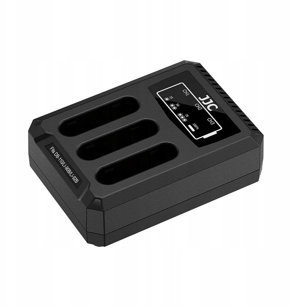 Įkroviklis do aparatu JJC Potrójna Įkroviklis USB Na 3x Akumuliatorius Ricoh Db-110 Olympus Li-90b Li-92b / Dch-110tc (SB12254)