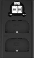 Dviejų kanalų įkroviklio rinkinys ir dvi LP-E6N įkraunamos baterijos Newell DL-USB-C, skirtos Canon