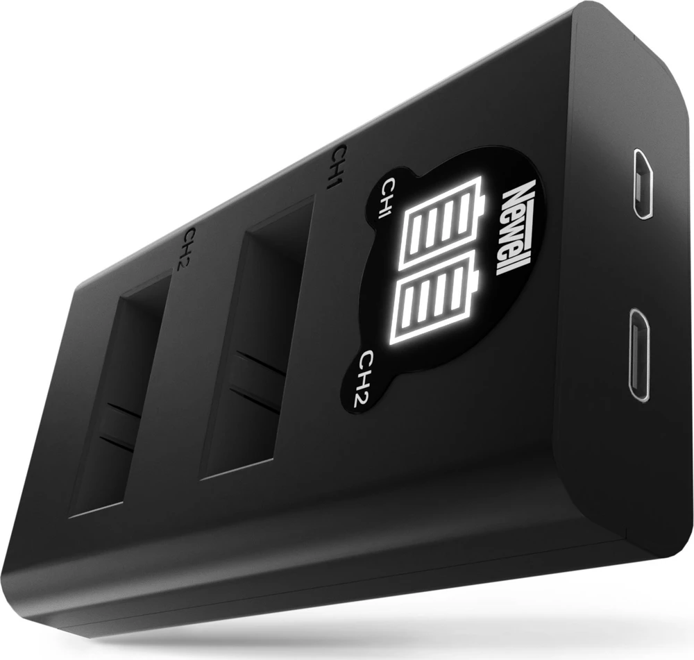 Dviejų kanalų įkroviklio rinkinys ir dvi SPJB1B baterijos Newell DL-USB-C, skirtos GoPro Hero 8