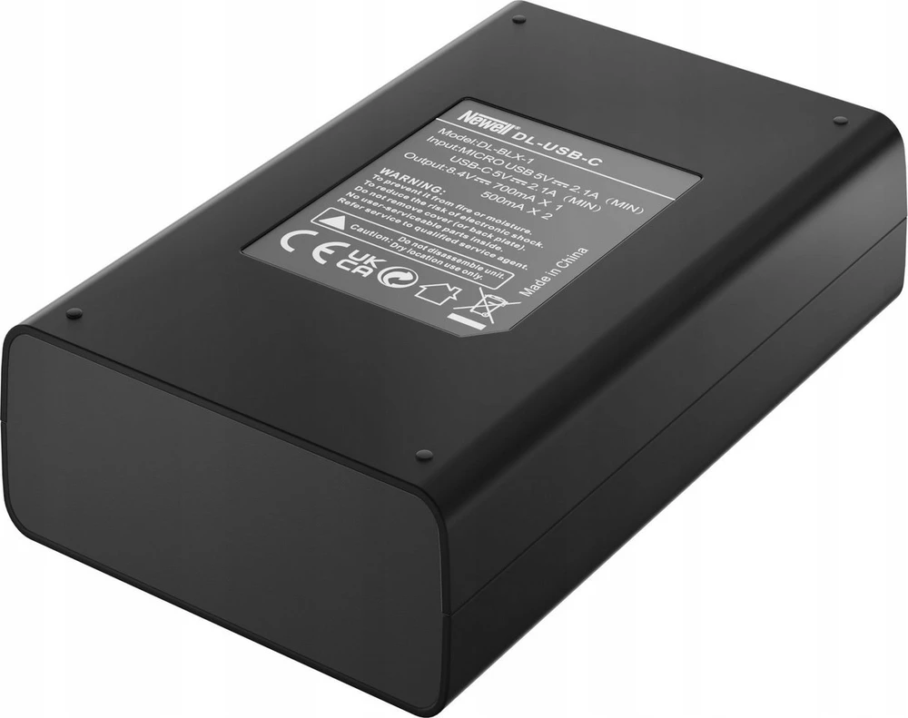 Newell DL-USB-C dviejų kanalų įkroviklis BLX-1 akumuliatoriams, skirtas Olympus