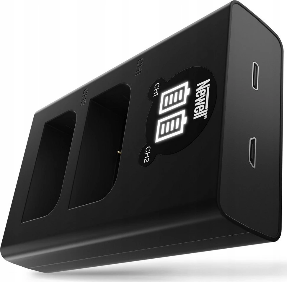 Newell DL-USB-C dviejų kanalų įkroviklis BLX-1 akumuliatoriams, skirtas Olympus