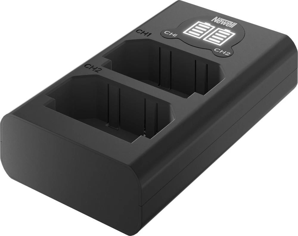 Dviejų kanalų įkroviklio rinkinys ir dvi NP-FZ100 baterijos Newell DL-USB-C, skirtos Sony