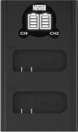 Dviejų kanalų įkroviklio rinkinys ir dvi EN-EL14 baterijos Newell DL-USB-C, skirtos Nikon