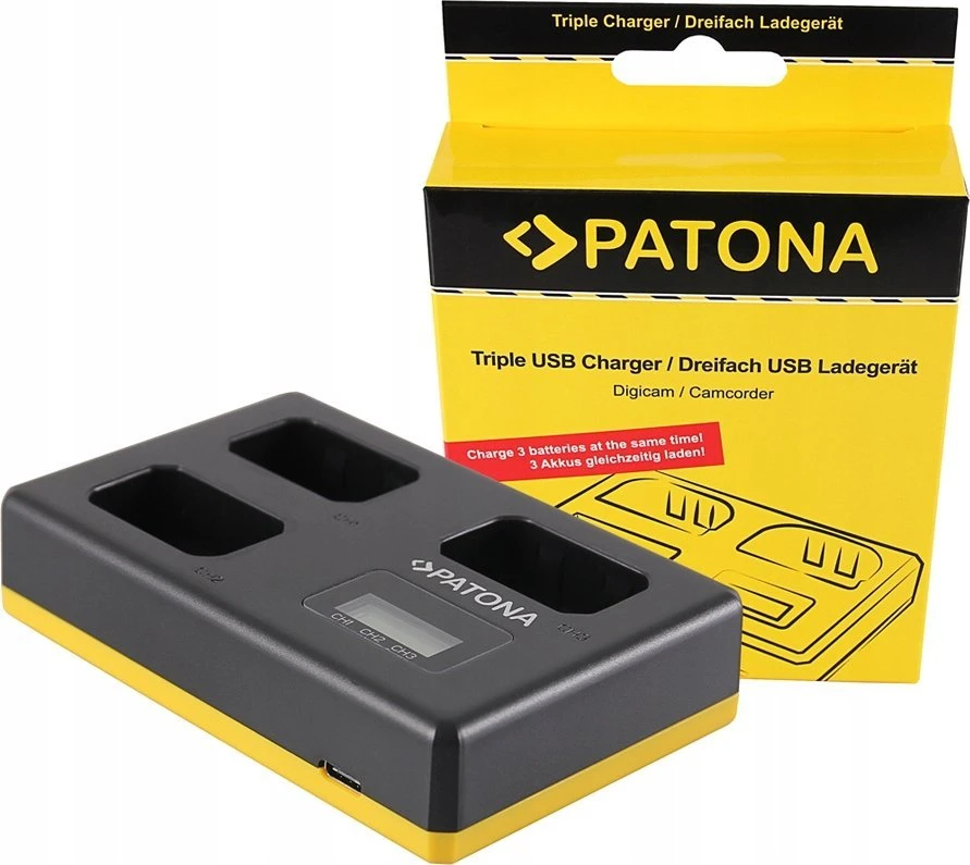 Įkroviklis do aparatu Patona PATONA 1924 kroviklis akumulatorów Akumuliatorius aparatu cyfrowego USB
