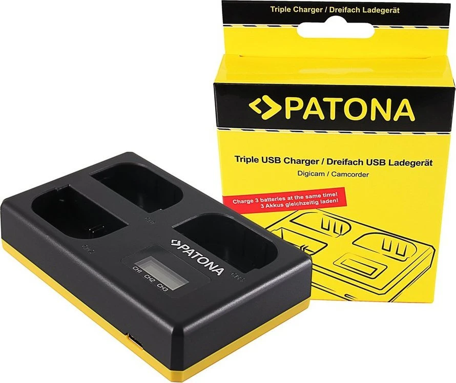 Įkroviklis do aparatu Patona PATONA 1924 kroviklis akumulatorów Akumuliatorius aparatu cyfrowego USB