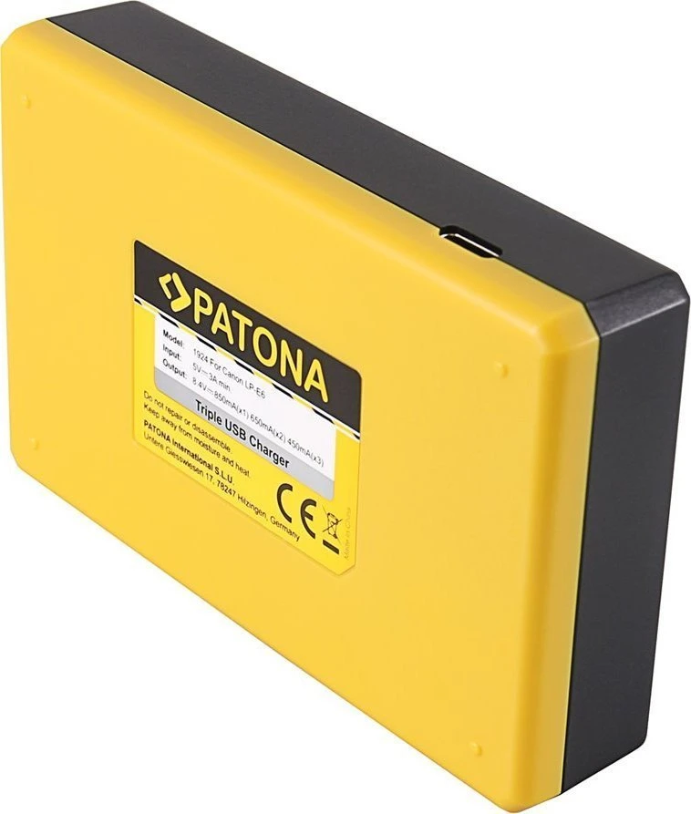 Įkroviklis do aparatu Patona PATONA 1924 kroviklis akumulatorów Akumuliatorius aparatu cyfrowego USB