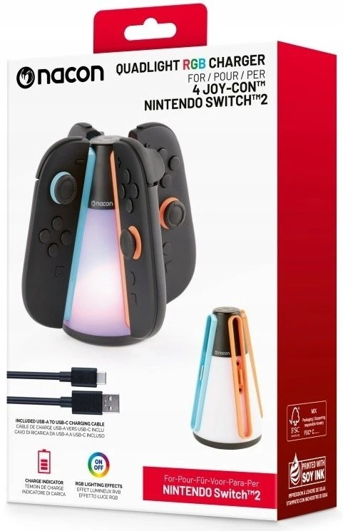 Nacon „Nintendo Switch 2“ keturių jungčių įkroviklis
