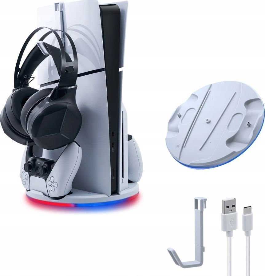 JYS Įkroviklis Doko stotelė Stojak JYS-5196 dla PlayStation 5 PS5 Slim Disc Digital (SB9402)