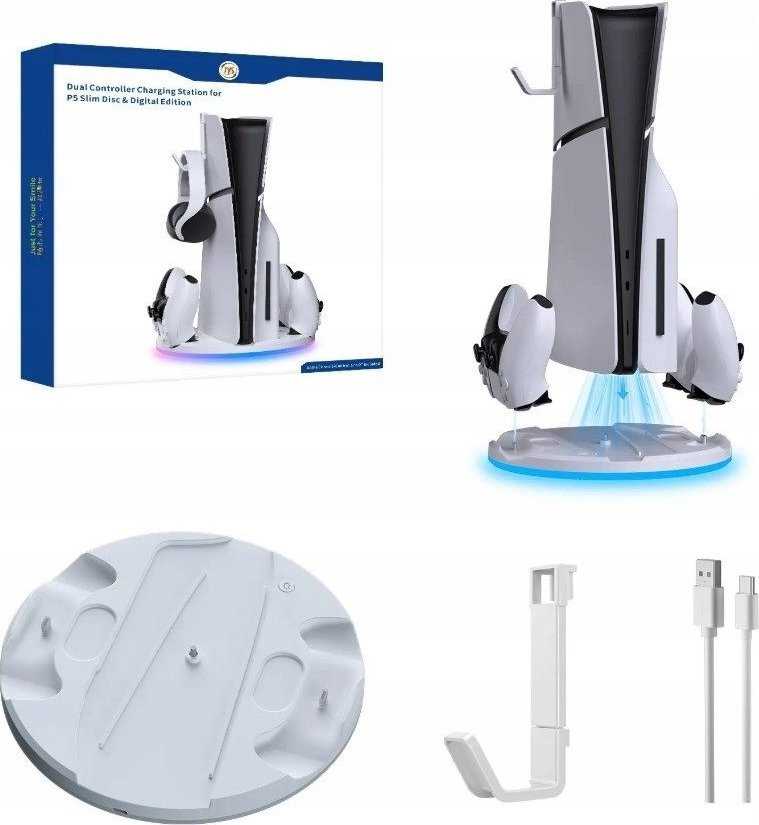 JYS Įkroviklis Doko stotelė Stojak JYS-5196 dla PlayStation 5 PS5 Slim Disc Digital (SB9402)