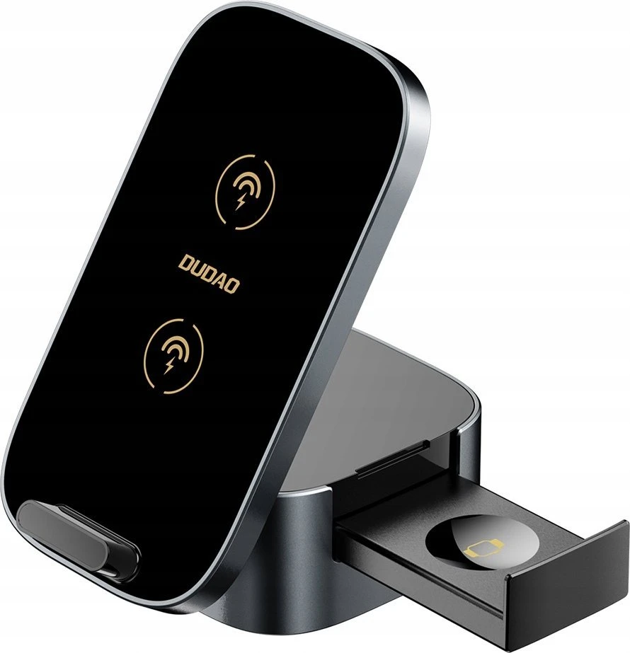 Dudao A11Pro+ 15W 3in1 belaidis įkroviklis skirtas Phone/Išmanusis laikrodis/Headphones – juodos spalvos