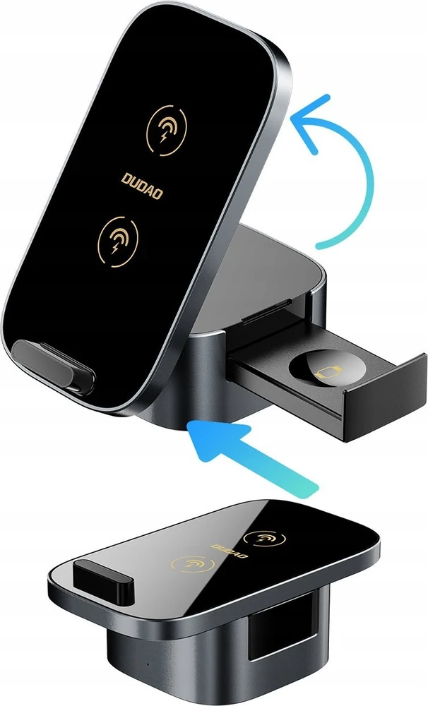 Dudao A11Pro+ 15W 3in1 belaidis įkroviklis skirtas Phone/Išmanusis laikrodis/Headphones – juodos spalvos
