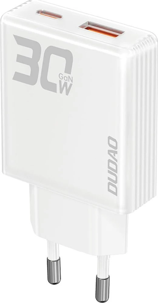 Įkroviklis Dudao (A30EU) (1xUSB-C; 1xUSB 30W) baltas