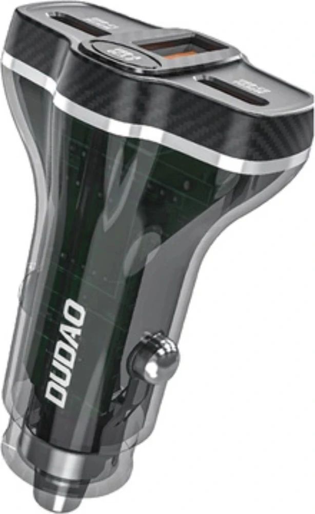 Dudao R78 78W automobilinis įkroviklis USB-C PD / 2xUSB-A QC – juodos spalvos