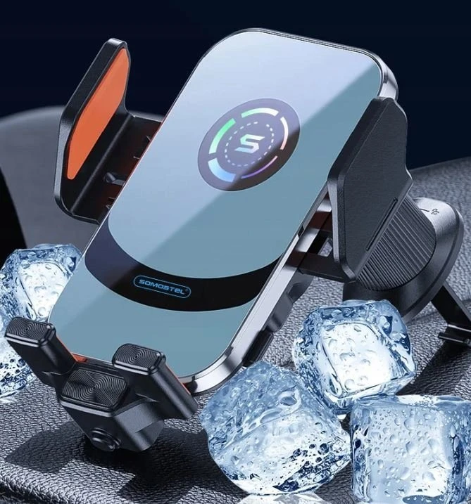 Įkroviklis ECOBOX* Automobilinis laikiklis AUTOMATYCZNY + Įkroviklis BEZPRZEWODOWA QI 15W