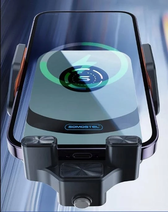 Įkroviklis ECOBOX* Automobilinis laikiklis AUTOMATYCZNY + Įkroviklis BEZPRZEWODOWA QI 15W