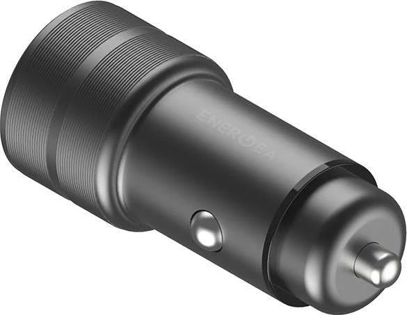 ENERGEA automobilinis įkroviklis 1xUSB+1xUSB-C PD-QC3.0 38W gunmetal Alu Drive PD20+