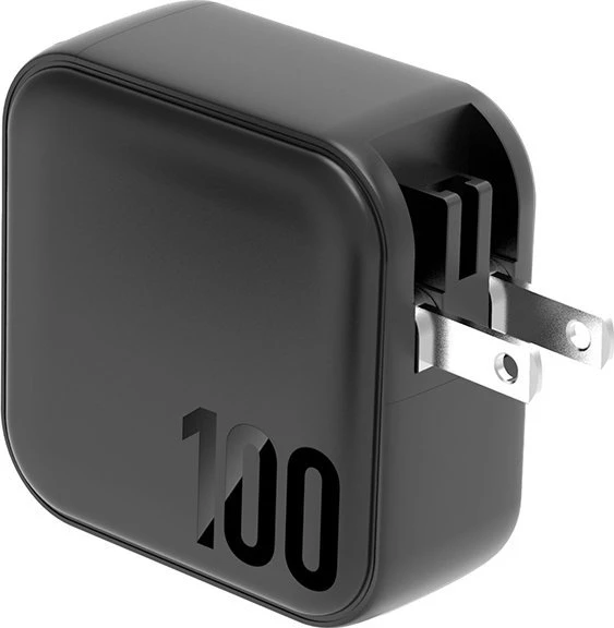 ENERGEA Laidinis įkroviklis 1xUSB+3xUSB-CPD-PPS-QC 3.0 100W 3C1A juodos spalvos US+EU Travelite GAN100