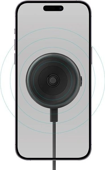 ENERGEA universalus indukcinis telefono laikiklis AirLock juodos spalvos