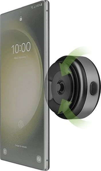 ENERGEA universalus indukcinis telefono laikiklis AirLock juodos spalvos