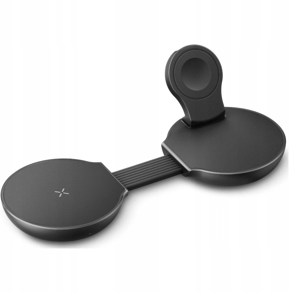 Belaidis įkroviklis Energea Alumag Trio 2 Aliuminio foldable 3-in-1 Qi2.2 25W gunmetal
