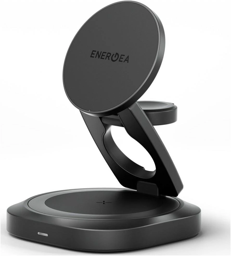 Belaidis įkroviklis Energea Alumag GYRO 360 Rotating Qi2.2 25W Foldable gunmetal