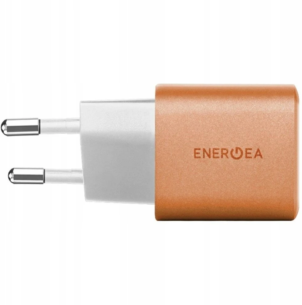 Laidinis įkroviklis Energea Ampcharge GaN35 USB-C/USB-A PD/PPS/QC3.0 35W oranžinis