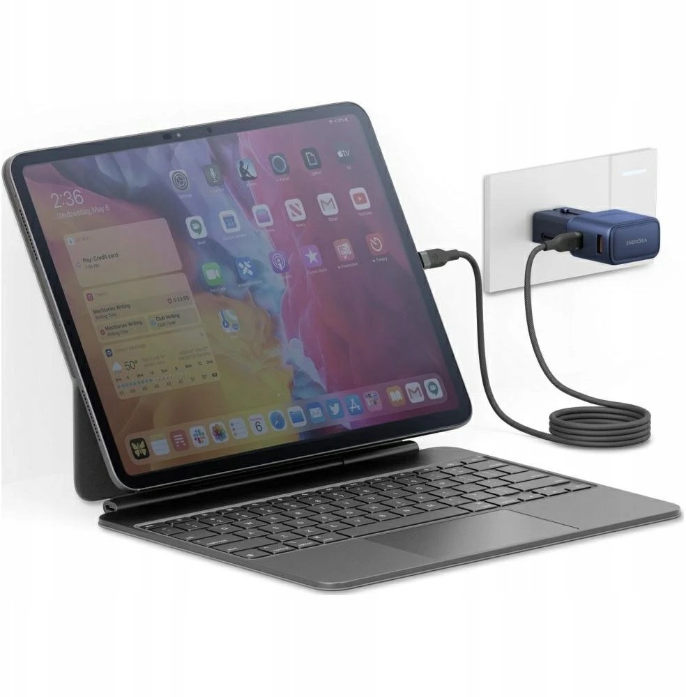 Laidinis įkroviklis Energea TravelGo Adapteris 35 USB-A/USB-C 35W mėlynas