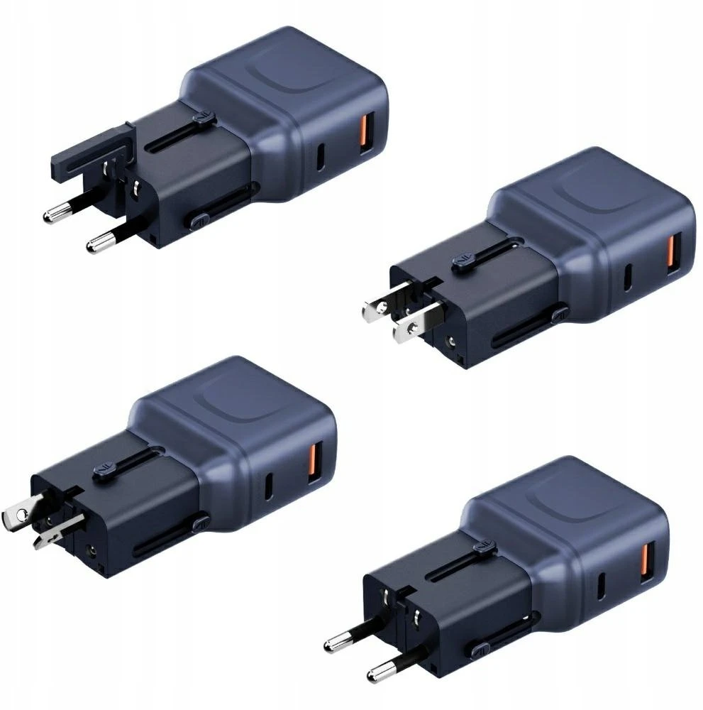 Laidinis įkroviklis Energea TravelGo Adapteris 35 USB-A/USB-C 35W mėlynas