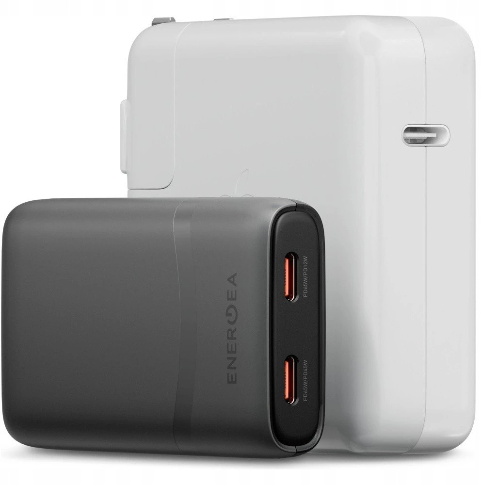 Laidinis įkroviklis Energea TravelWorld Edge 65W 2xUSB-C PD/PPS/QC3.0 (US/UK/EU) grafito spalvos
