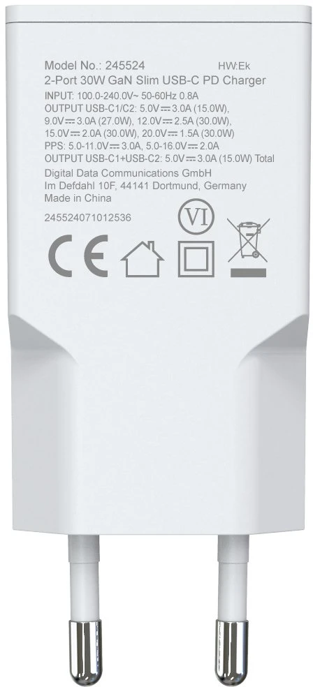 Įkroviklis Equip GaN Slim PD3.0 1 1 30 W (245524)