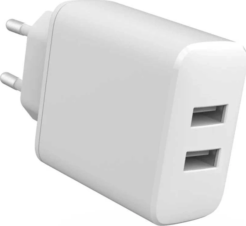 Įkroviklis eStuff INFINITE USB-A 2x USB-A 24W Balta (ES637005-BULK)