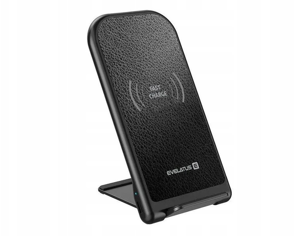 Evelatus EWD01 15W Bezvadu lādētājs ar izveklamu Klipša Statīvu priekš Telefona USB-C Melns