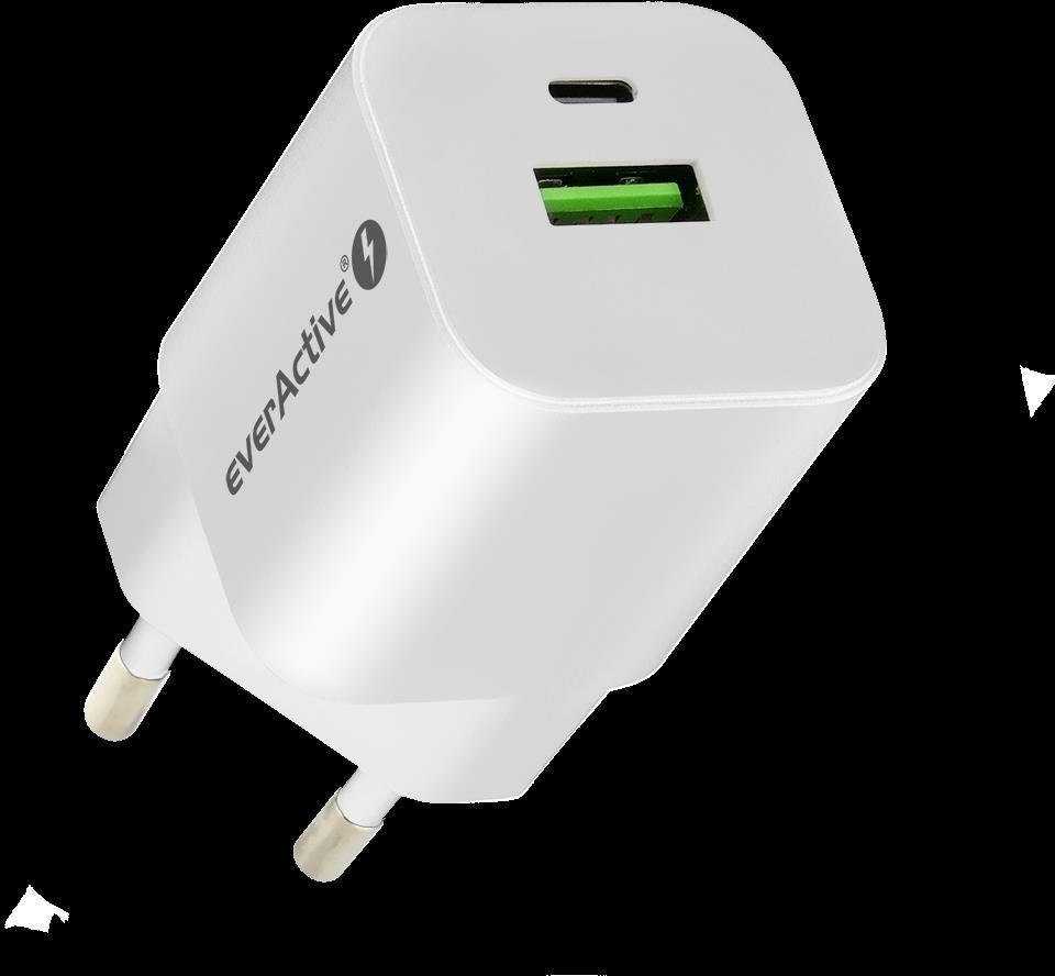 everActive 5-12V USB QC 3.0 ir USB-C PD PPS 30W GaN įkroviklis SC-390Q