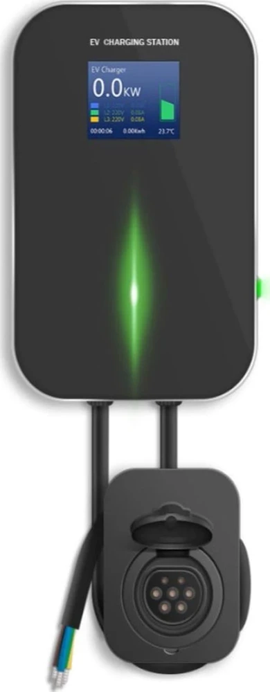 Extralink BS20-BA-22kW-APP Typ A 32A 22kW | Įkroviklis EV | 3 fazy, ekran LCD, aplikacja, 6,1m