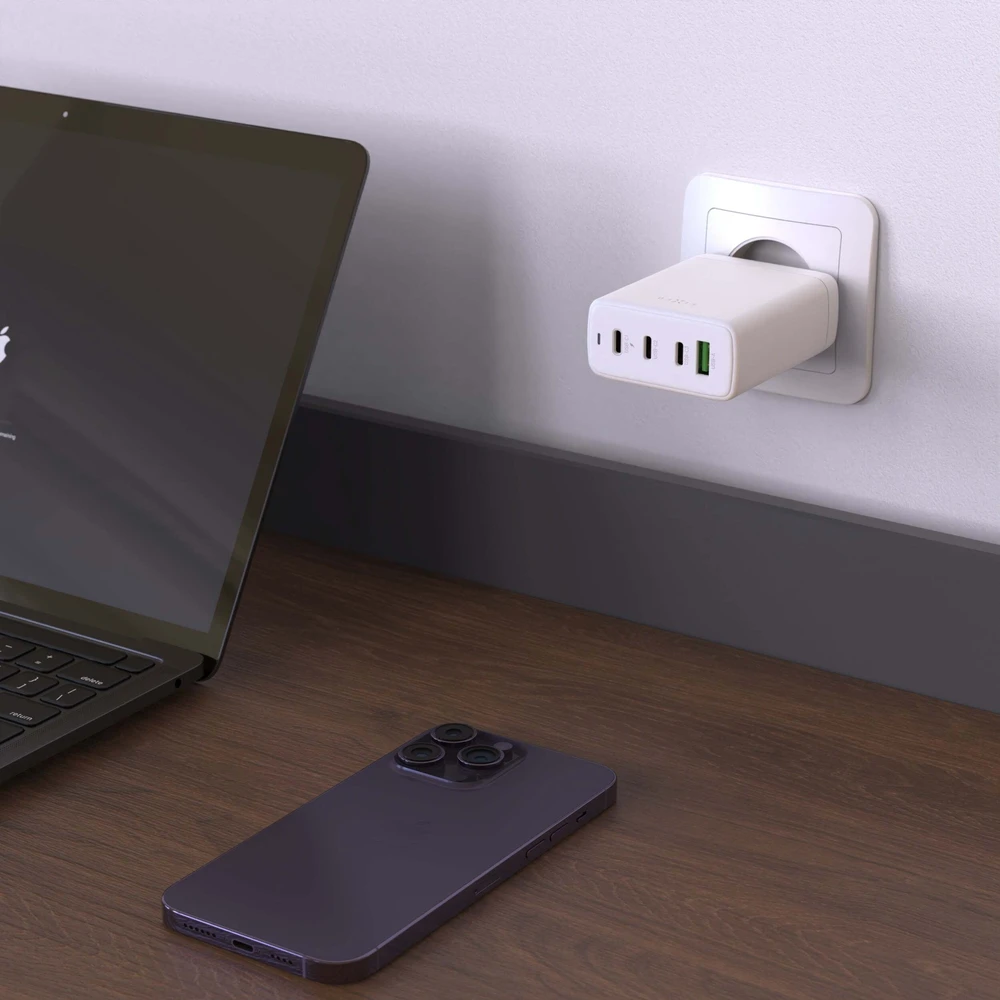 Fixed Fiksuotas įkroviklis 3x USB-A 1x USB-C 5 A (FIXCG120-3C1A-WH)