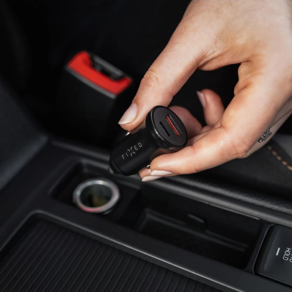 Fixed Fiksuotas | Automobilinis įkroviklis USB-C/USB, 20W | FIXCC20N-CU-BK
