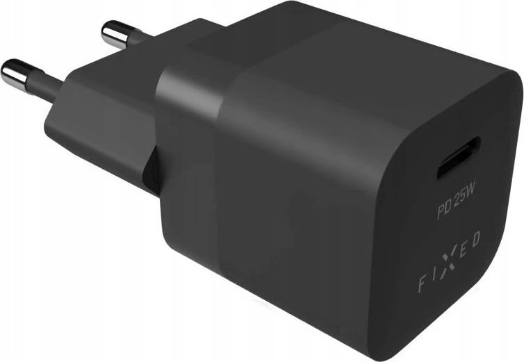 Fixed Fiksuotas | Mini USB-C kelioninis įkroviklis, 25W | FIXC25M-C-BK