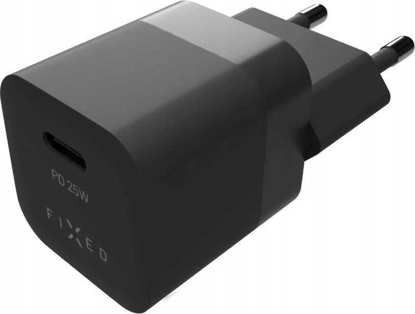 Fixed Fiksuotas | Mini USB-C kelioninis įkroviklis, 25W | FIXC25M-C-BK